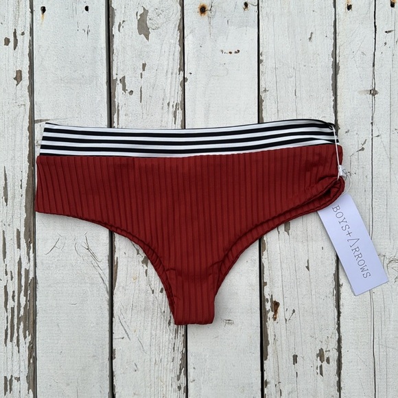 Boys + Arrows Raz Bikini Bottom in Brick Haus - Picture 3 of 8